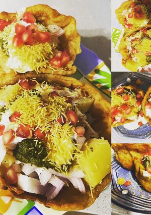A picture of Katori chaat.