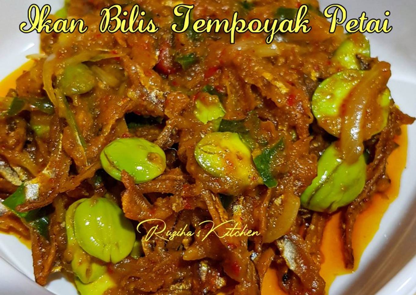 Ikan bilis masak kuih tempo