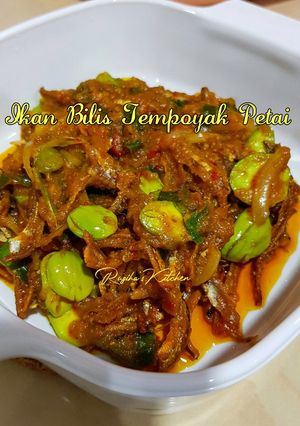 Gambar Ikan bilis masak petai tempoyak