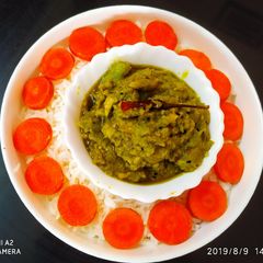 A picture of Ridge gourd bharta.
