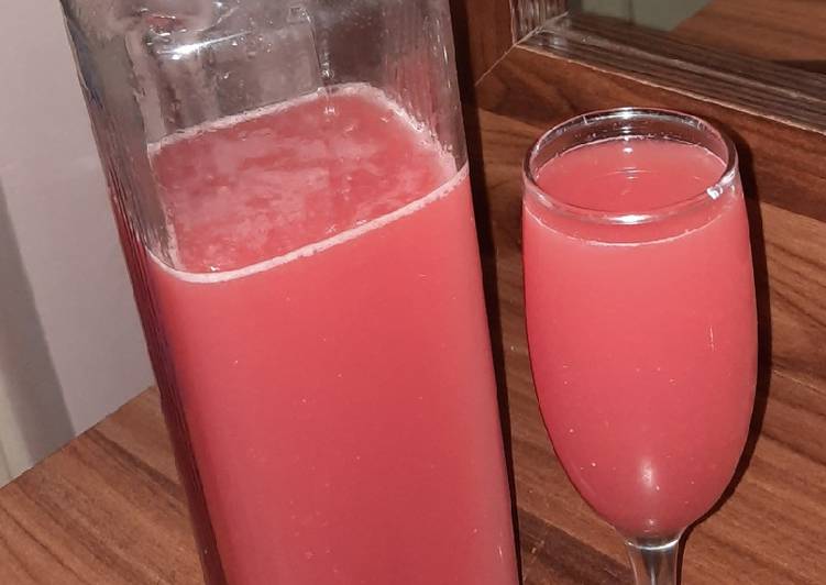 Steps to Prepare Homemade Watermelon and Orange juice
