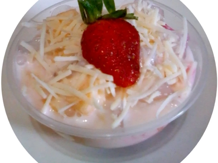 Cara Mudah Menyiapkan Resep Salad buah yoghurt keju yang Lezat Anti Ribet, Sempurna