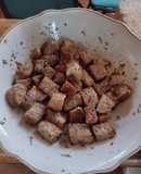Crutones de pan integral