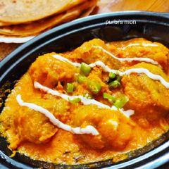 Kancha kolar kofta curry A picture of Kancha kolar kofta curry.