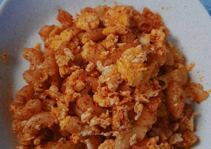 Cara Membuat Resep Makroni telur pedas