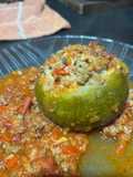 Zapallitos Rellenos con Salsa Roja