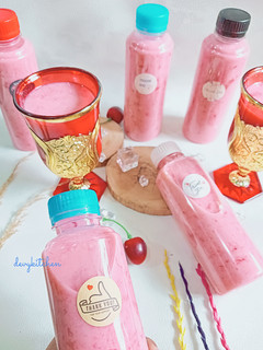 Foto resep 519. Es Lumut Blueberry in Red (jelly & agar²)