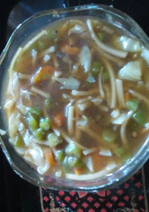 A picture of N_Noodles soup--.