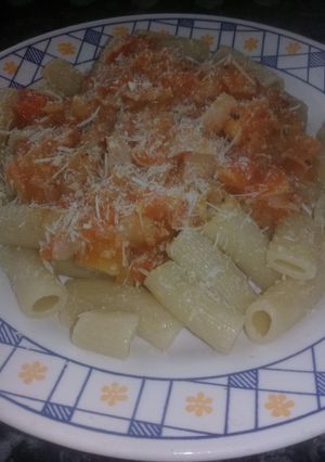 Una foto de Pasta rigatti