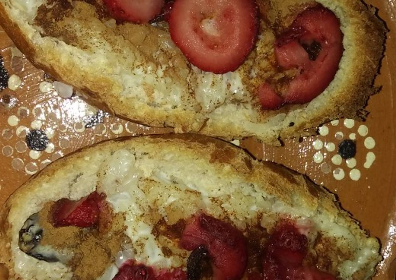 Molletes dulces de arroz con leche y fresas 馃崜馃崜