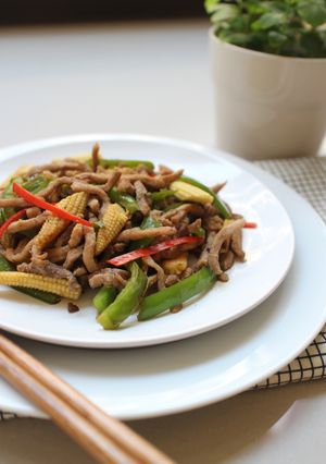 快炒青椒肉絲 的食譜成品照片