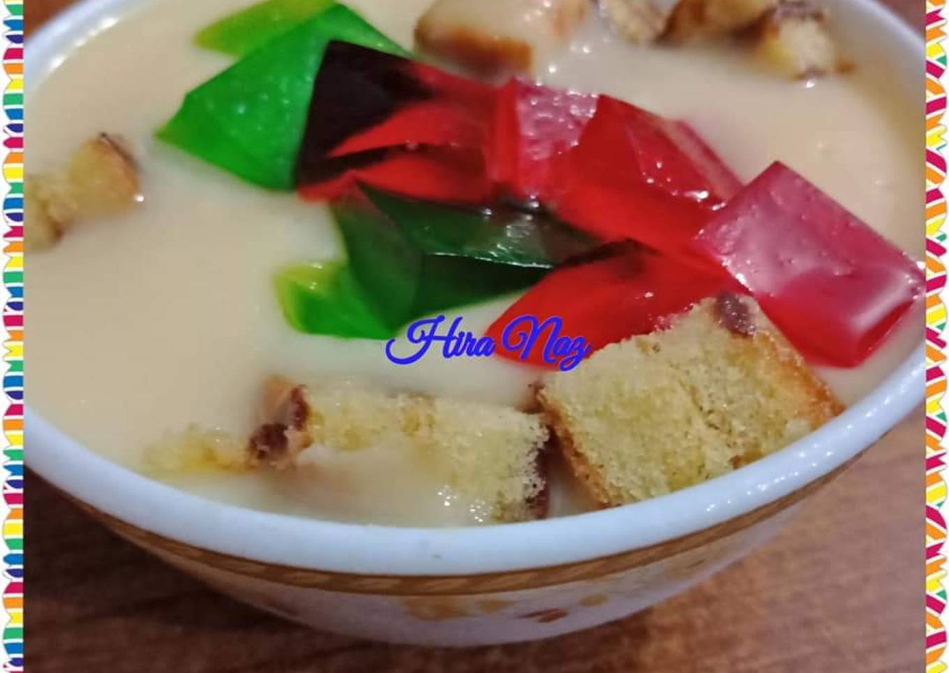 #Cake_With_Banana_Custard_Delight ! #KokabAndCookpad #ILoveMeetha #Foodies&Friends