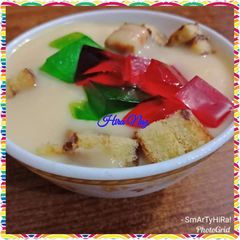 A picture of #Cake_With_Banana_Custard_Delight ! #KokabAndCookpad #ILoveMeetha #Foodies&Friends.
