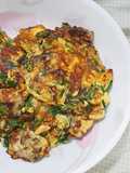 Chive and Oyster Omelet