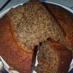 A picture of Bolu pisang panggang no mixer takaran sendok 🧐.