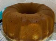 Una foto de budin de vainilla con aceite