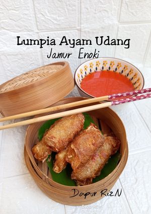 Foto resep Lumpia Ayam Udang Jamur Enoki