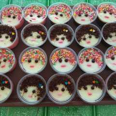 Puding Kribo puding berkarakter 😍 রেসিপির প্রধান ছবি