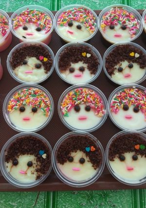 Foto resep Puding Kribo puding berkarakter 😍