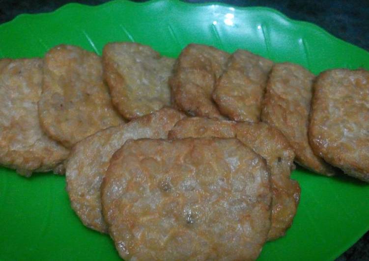 Tempe goreng tepung campur telor