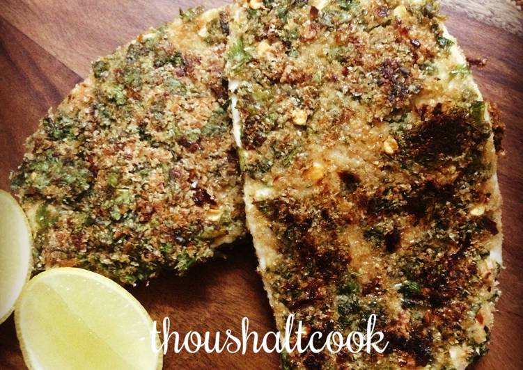 How to Make Any-night-of-the-week Herb Crusted Paneer [Without bread crumbs]