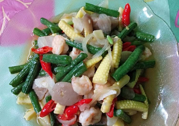 5 Cara Masak Tumis Kacang Panjang Baby Corn Udang Amp Bakso Yang Enak Cookandrecipe Com