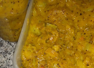 Una foto de Mermelada de mango/kiwi, stevia y chía