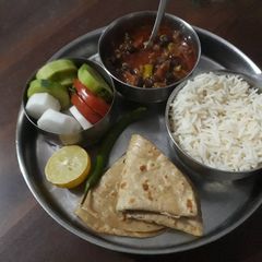 Lauki Black chana (Thali) A picture of Lauki Black chana (Thali).