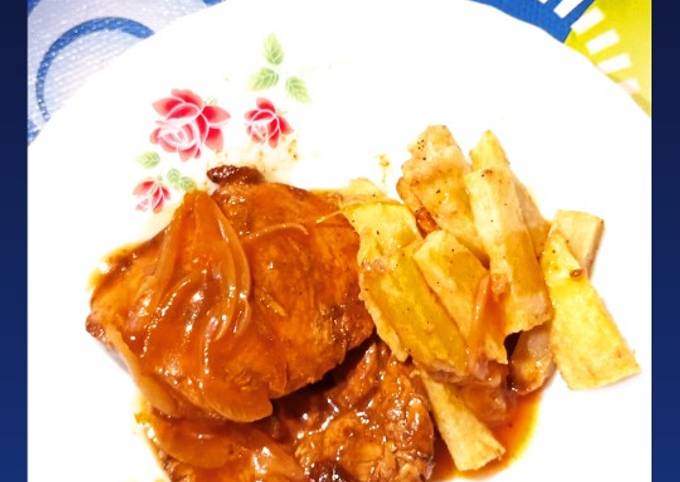 Steak ayam no ribet homemade