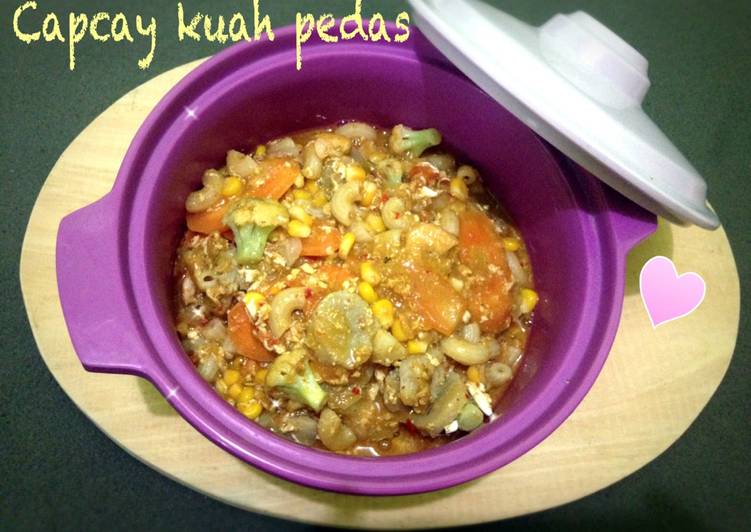 Resep: Capcay kuah pedas Rumahan