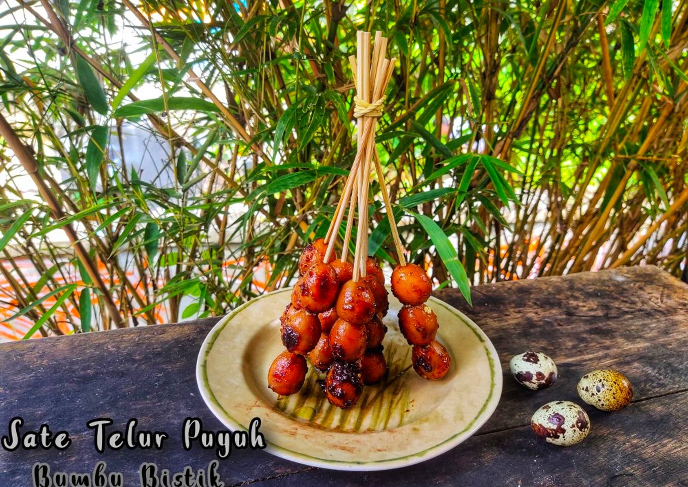 Sate Telur Puyuh bumbu Bistik