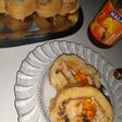 Orange marmalade swiss roll
