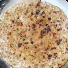 A picture of Sweet Bundi paratha.