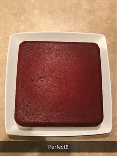 A picture of Moist red velvet cake.