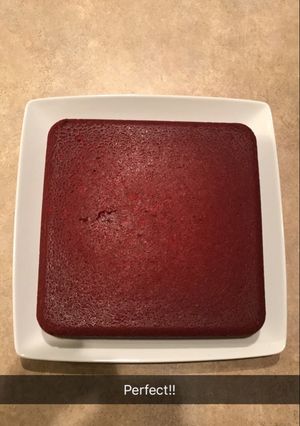 A picture of Moist red velvet cake.