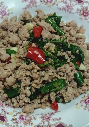 รูปของ ผัดกะเพราหมูสับ