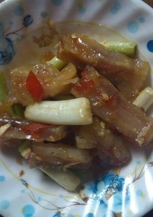 Hình của món Khô cá đường chiên giấm đường.