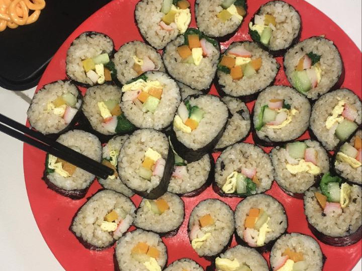 Langkah Mudah untuk Membuat Korean Sushi Roll (Kimbap/Gimbap), Enak