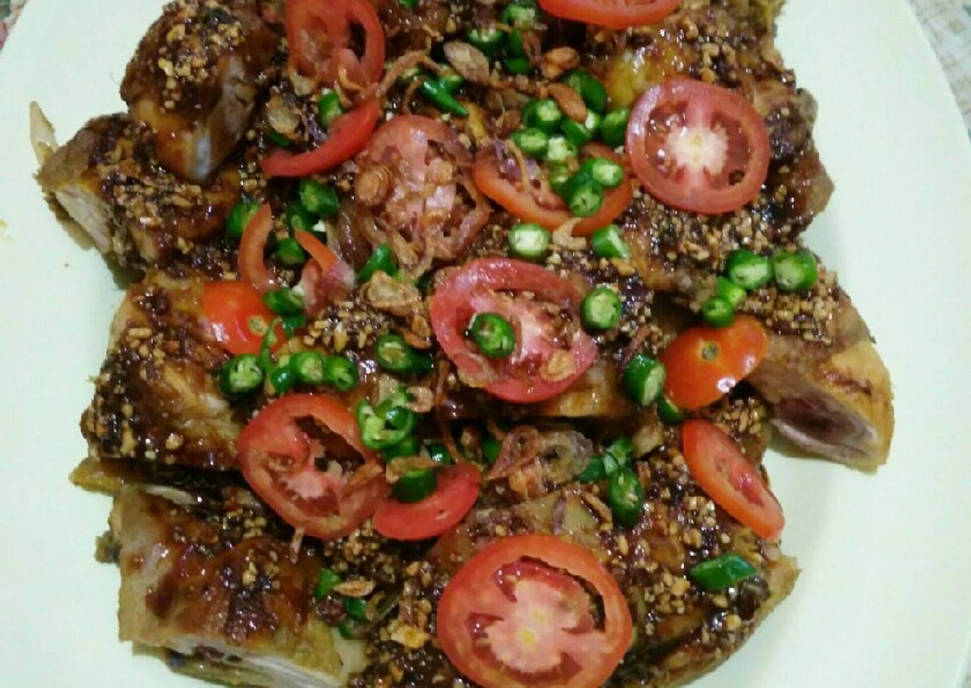 Ayam Goreng Siram Bumbu Kecap
