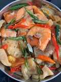 Tauco Udang khas Medan dengan Rambak/Jangek/Kerupuk Kulit