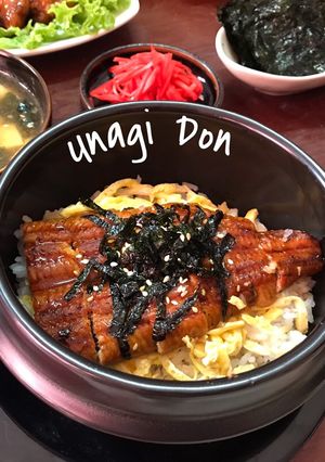 Hình của món Unagi don.