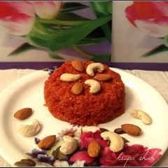 A picture of Shahi gajar ka halwa.