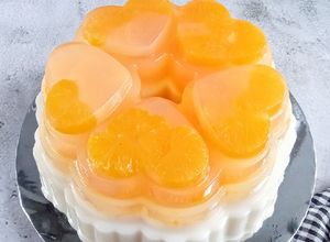 Foto resep Puding Susu Jeruk Mandarin