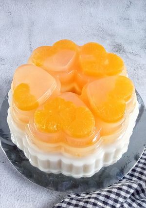 Foto resep Puding Susu Jeruk Mandarin