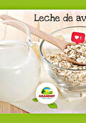 Una foto de Leche de avena 💚