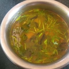 A picture of Tomato Pepper Rasam.