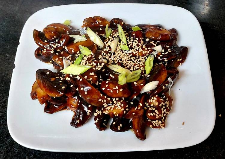 How to Make Speedy Teryaki Mushrooms 🥰#Sidedish