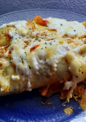 Una foto de Canelones de acelga con choclo