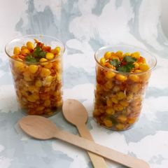 A picture of Chinese corn chaat.