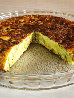 Una foto de Tortilla de zapallito redondo y papa, liviana, rica y muy fácil (y de cuasi-aprovechamiento)